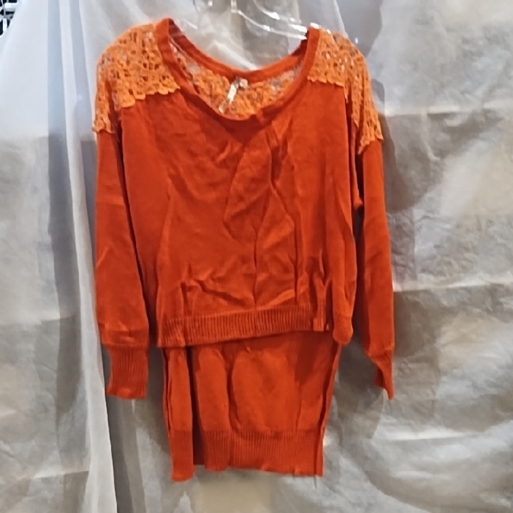 36 Points Orange Knit Sweater